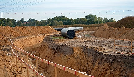 The project made use of around 24,000 pipes in total