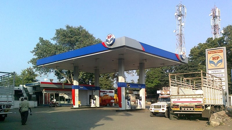 HP oil garage in India