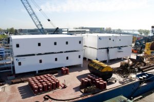 Holland Accommodation Rentals, a subsidiary of Holland Shipyards, has started the construction of their new design rental accommodations.