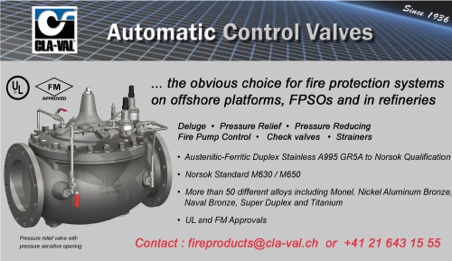 CLA-VAL, the leading manufacturer of automatic control valves, has served waterworks, fire protection and avaiation fuelling customers sinve 1936.