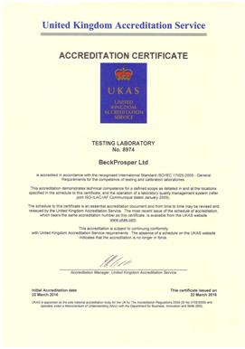 beck iso 17025 accreditation