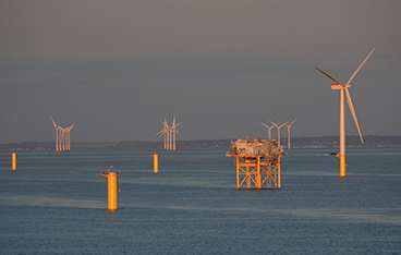 Gwynt Y Mor offshore wind farm, grouted using BASF's MasterFlow 9500 .