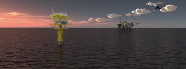 offshore platform marking and warning system