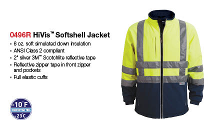 High-visibility softshell jacket