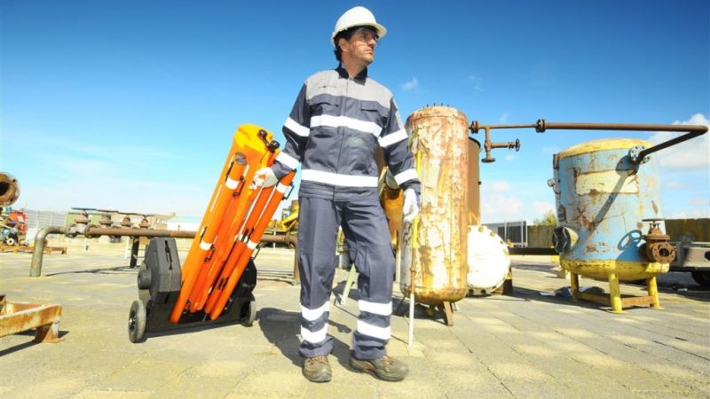 man carrying net barrier