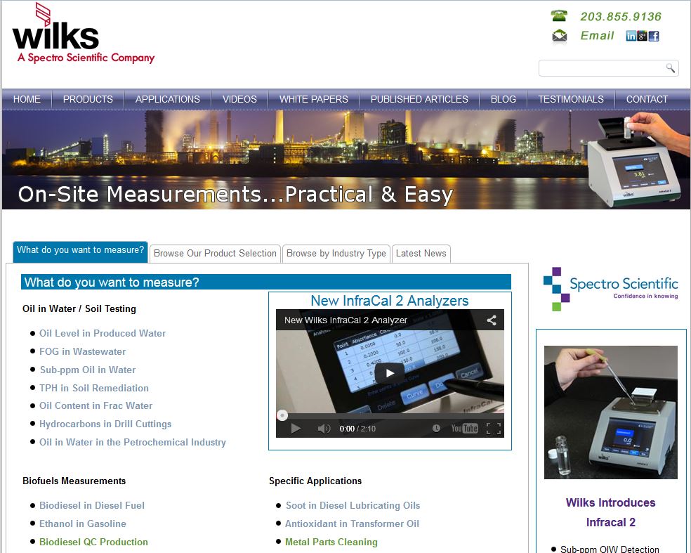 Products for Oil in Water/Soil, Biofuels, Ambient Air, and Other Application-Specific Measurements