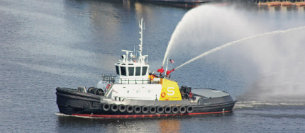 Marine Towing of Tampa’s fire-fighting tug Patriot